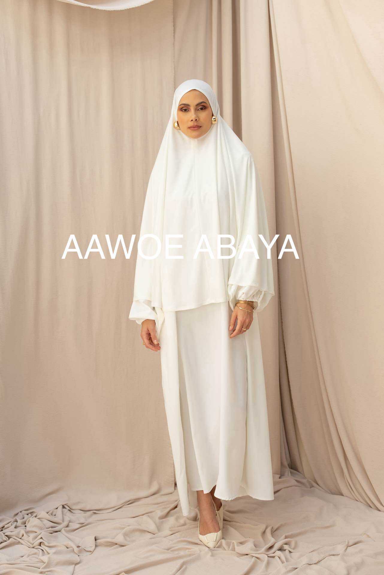Aawoe Abaya - Wholesale Hijab - Dames - Elegante khimar met lange mouwen - 2418-KH30