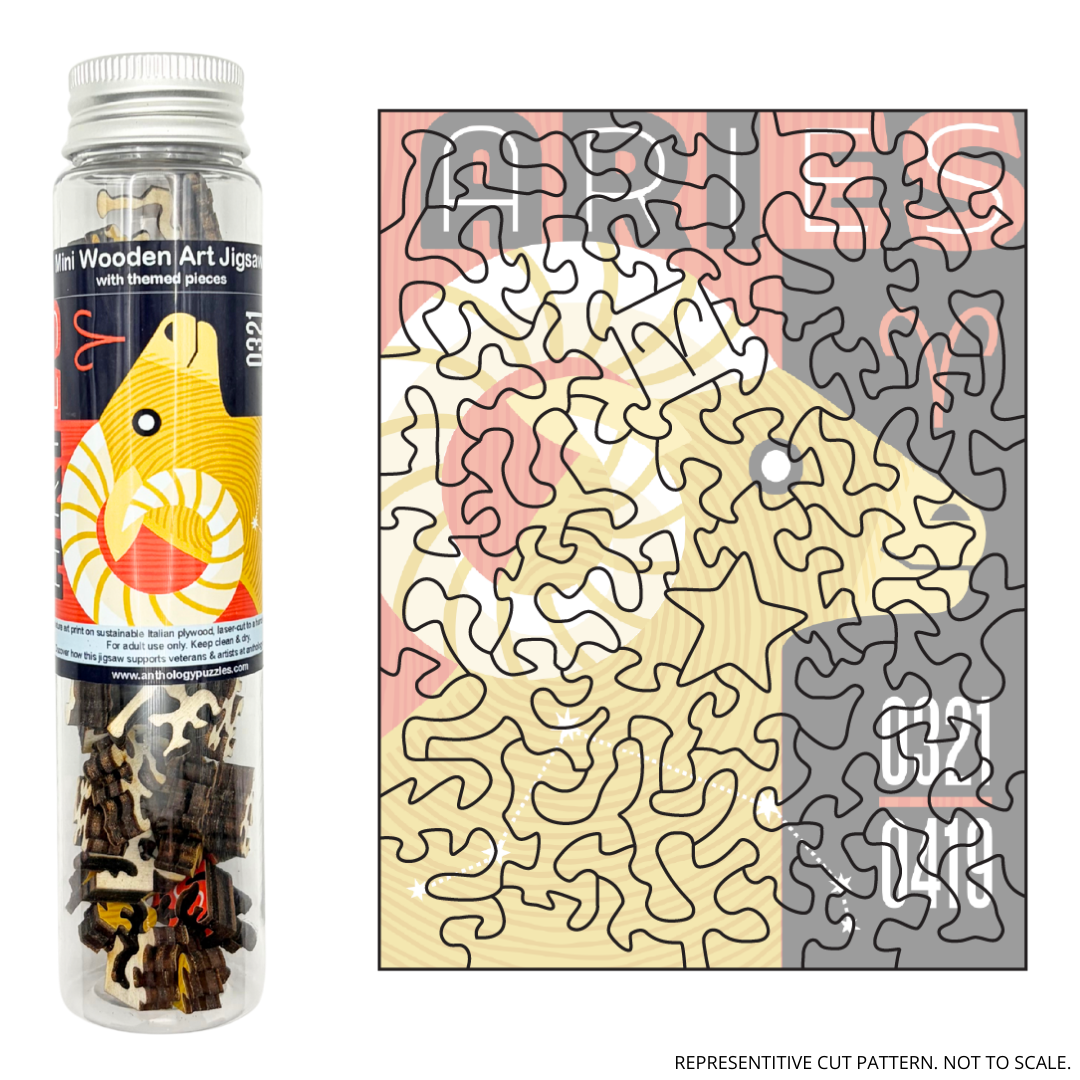Anthology Puzzles - Wholesale Puzzle - Adult - Zodiac Aries - Mini Wooden Jigsaw1