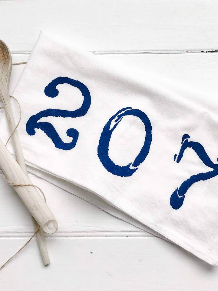 Personalized Zip Code or Area Code Tea Towel for wholesale by Seagate Studio