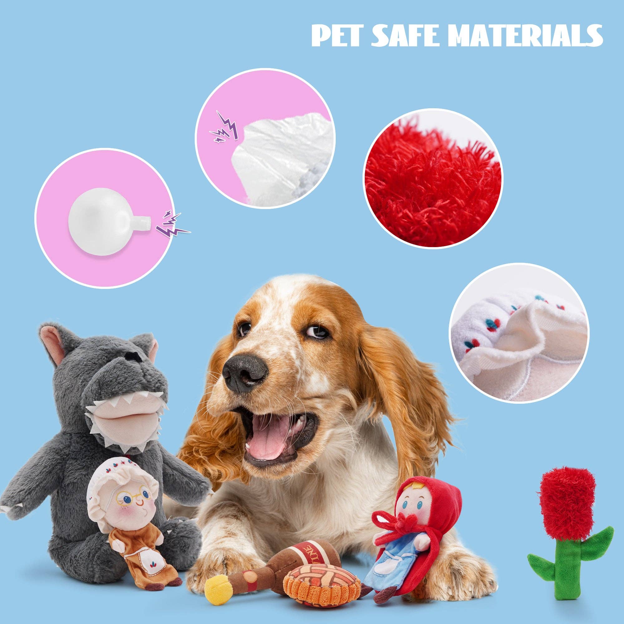 Nocciola - Wholesale Pet Squeaky Toy - Dog - Nocciola Fairy Tale Squeaky Dog Toys2