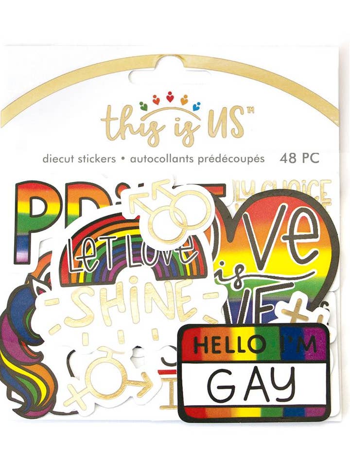 Love is Love Diecut - Juego de pegatinas para venta al por mayor de Paper House Productions