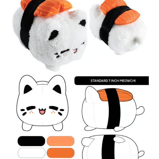 Tasty Peach Studios - Vendita all'ingrosso Peluche - Bambini e neonati - Peluche Meowchi per sushi con patate dolci, 17,8 cm2