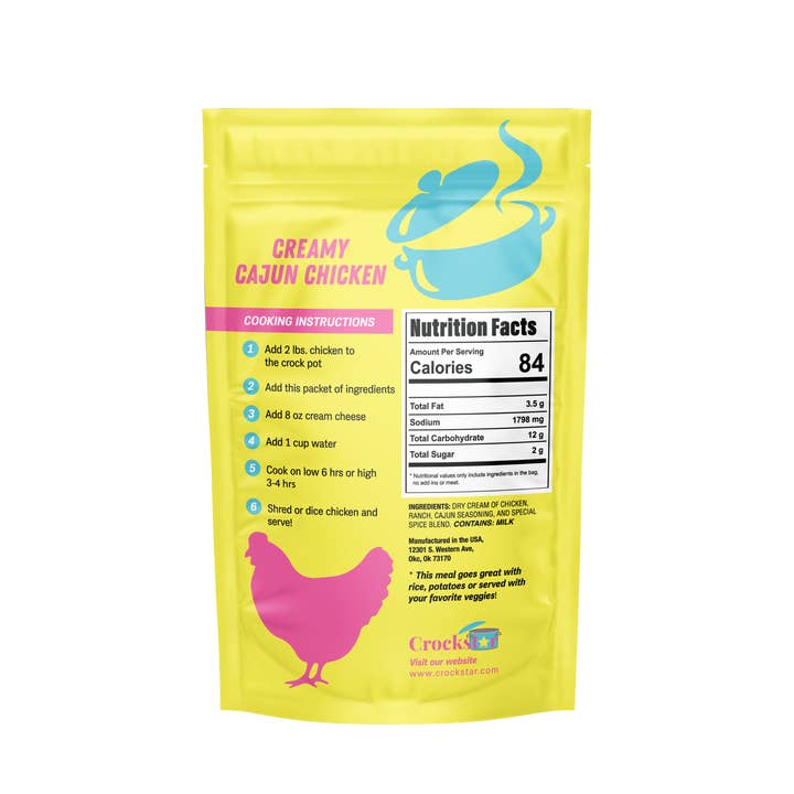 Crockstar Dinner Club - Wholesale Dried Spice Mix - Creamy Cajun Chicken1
