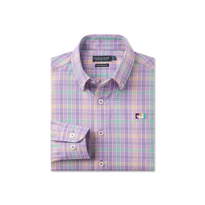 Camisa de Vestir com Padrão Xadrez para Jovens Grainger por atacado de Southern Marsh