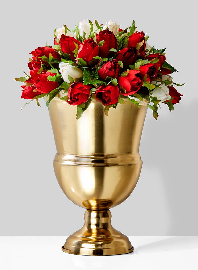 Jamali Garden - Wholesale Vase - 10 ¼in Gold Urn Vase1