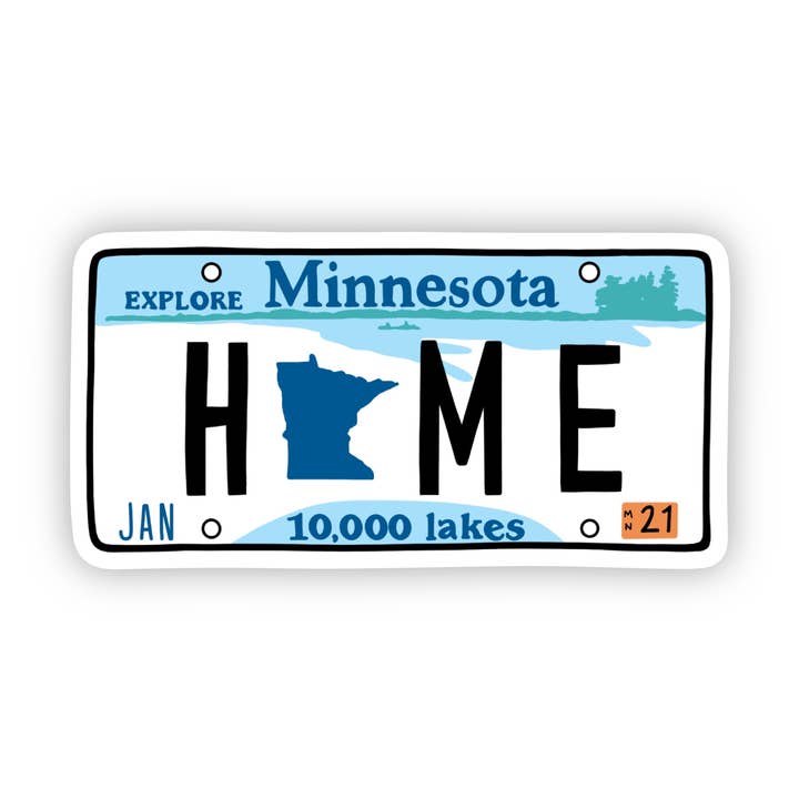 Jones Sticker Co - Vente Autocollant - Autocollant ou aimant de plaque d'immatriculation de maison du Minnesota0