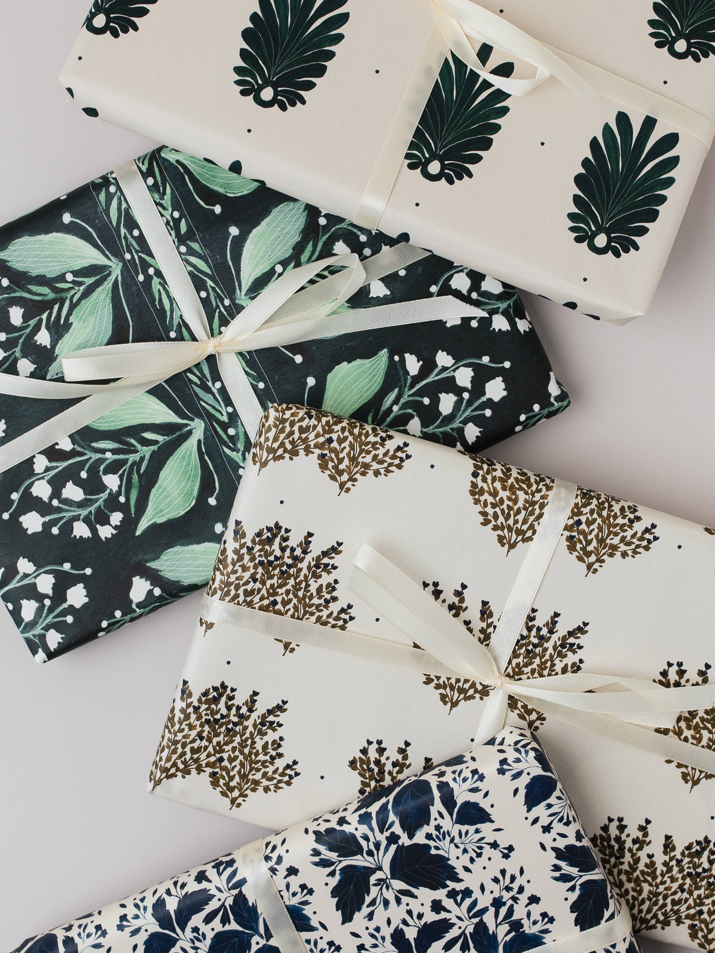 Katie Housley – wholesale Flat wrap – WILDFLOWERS BOTANICAL LUXURY GIFT WRAP PAPERS1