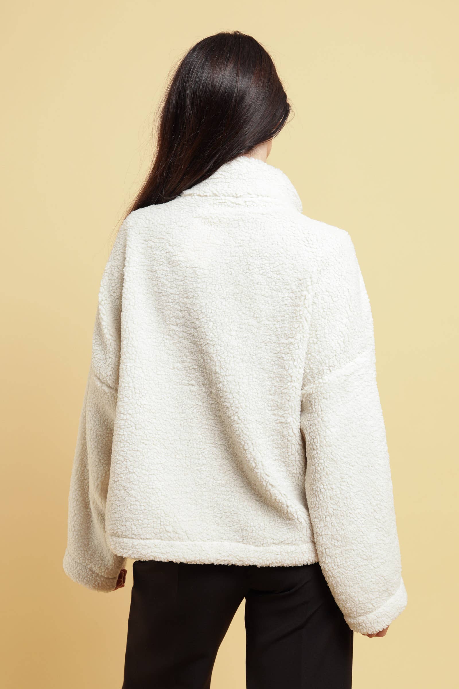 Pépouz' Paris - Wholesale Fleece - Women's - Teddy fleece zip-up jacket PV25198