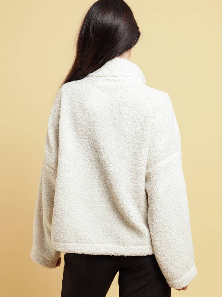 Pépouz' Paris - Wholesale Fleece - Women's - Teddy fleece zip-up jacket PV25198