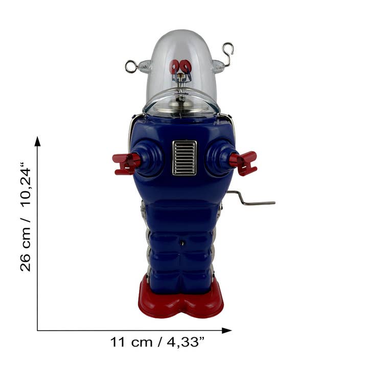 Tribal Trade GmbH – wholesale Decorative figurine – Robot Robot Space Trooper blue tin robot