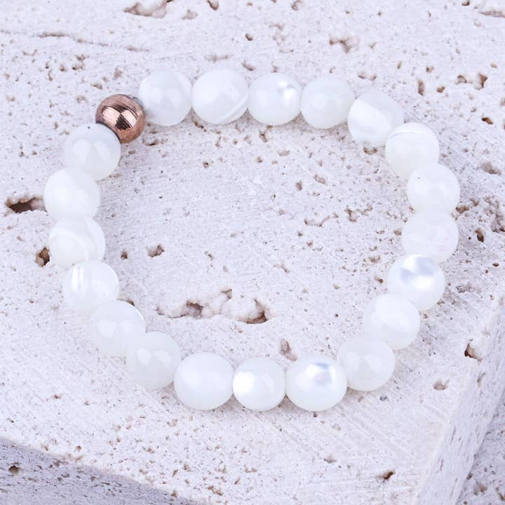 Anel Stretch Ring Earthstone - Madrepérola por atacado de The Inspiration Company