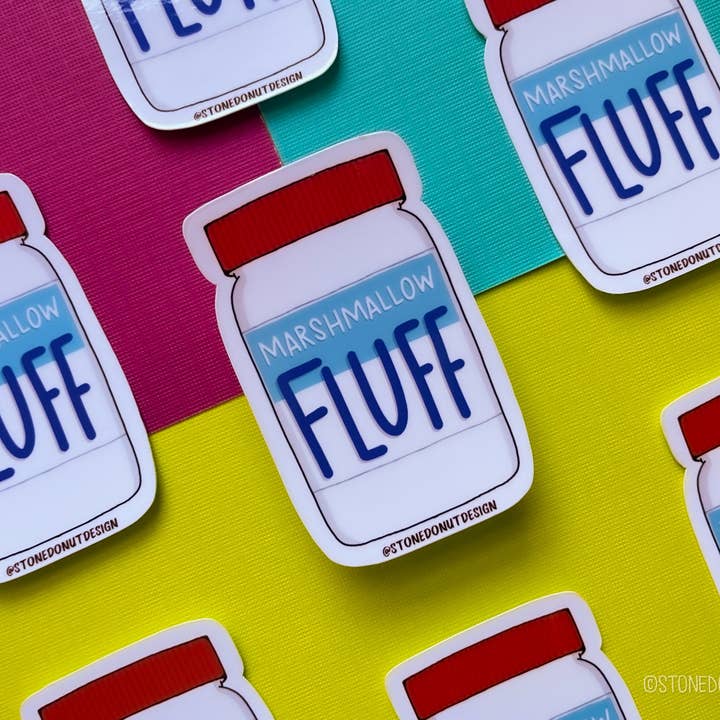 Stone Donut Design, LLC - Wholesale Sticker - Fluff Jar Vinyl Sticker1