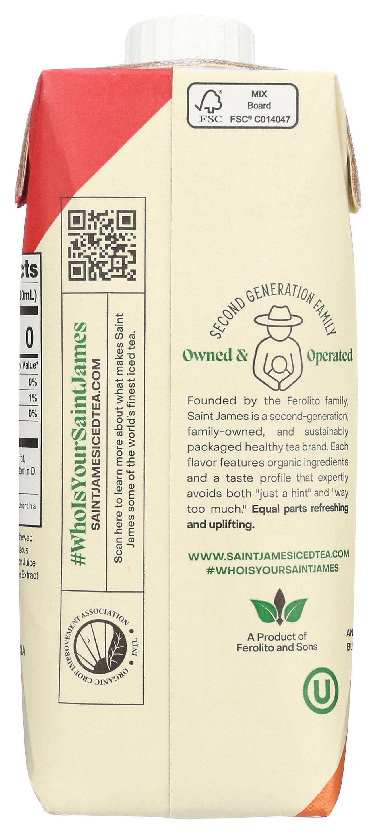 Everyday Supply Co - Wholesale Health/Detox Tea - SAINT JAMES BRANDS LLC TEA BLK BLEND HIBSCS O - Case of 121