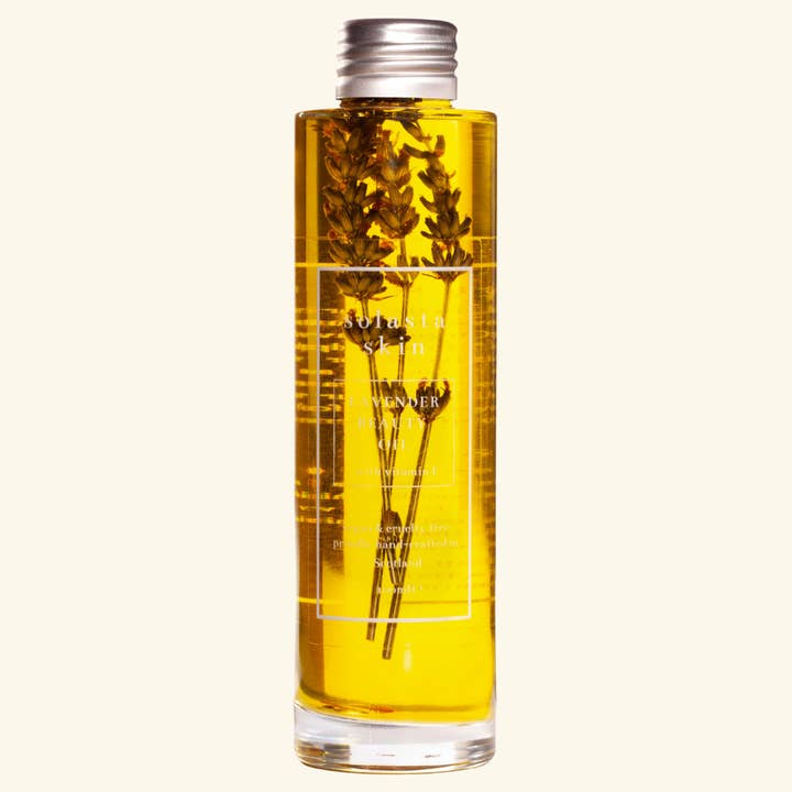 Lavender Infused Beauty Oil (Face, Hair, Body + Bath) for wholesale by Solasta Skin