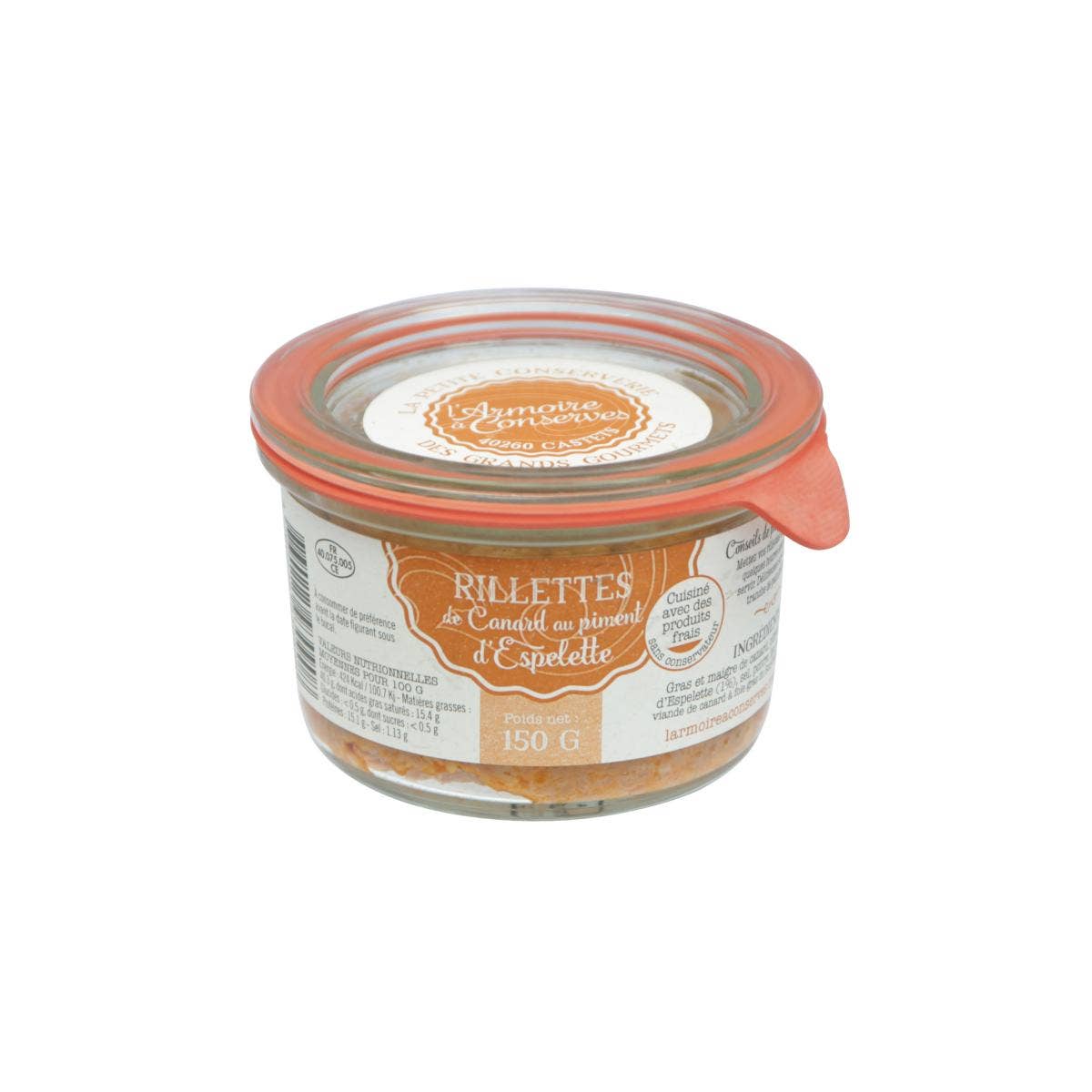 L'armoire A Conserves – wholesale Konserver – ANKA RILLETTE MED ESPELETTE CHILI 150G0