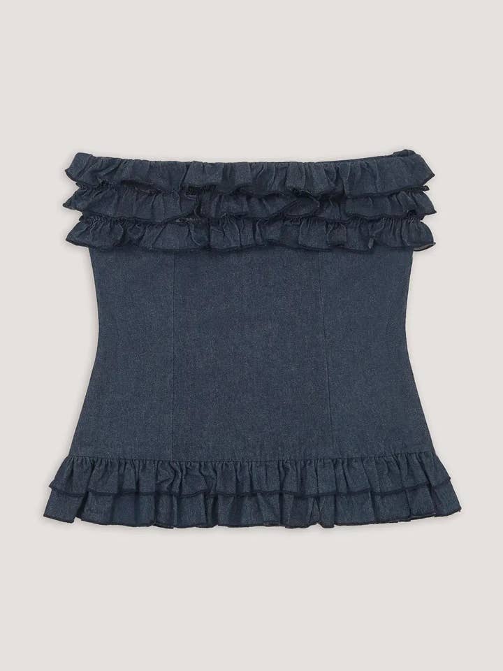 CARMEN SAYS - Vendita all'ingrosso Camicetta - Donna - Top Noctis in Denim Blu0