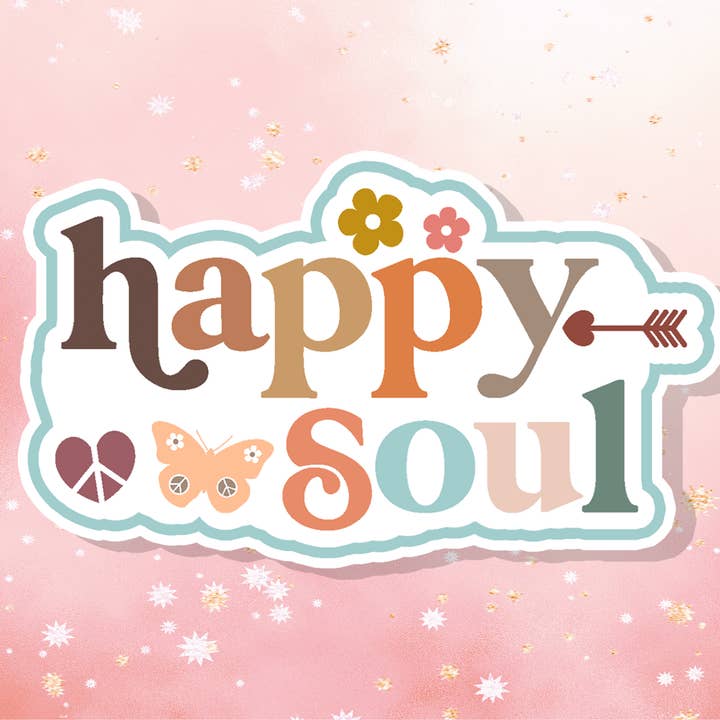 Happy Soul Sticker Metaphysical Intention for wholesale by London Luxury Candles