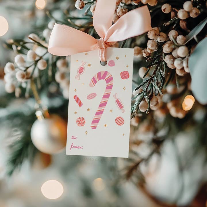 Easyhand Goods – formerly Onderkast - Vente Étiquette cadeau - Étiquette cadeau Candy Cane2