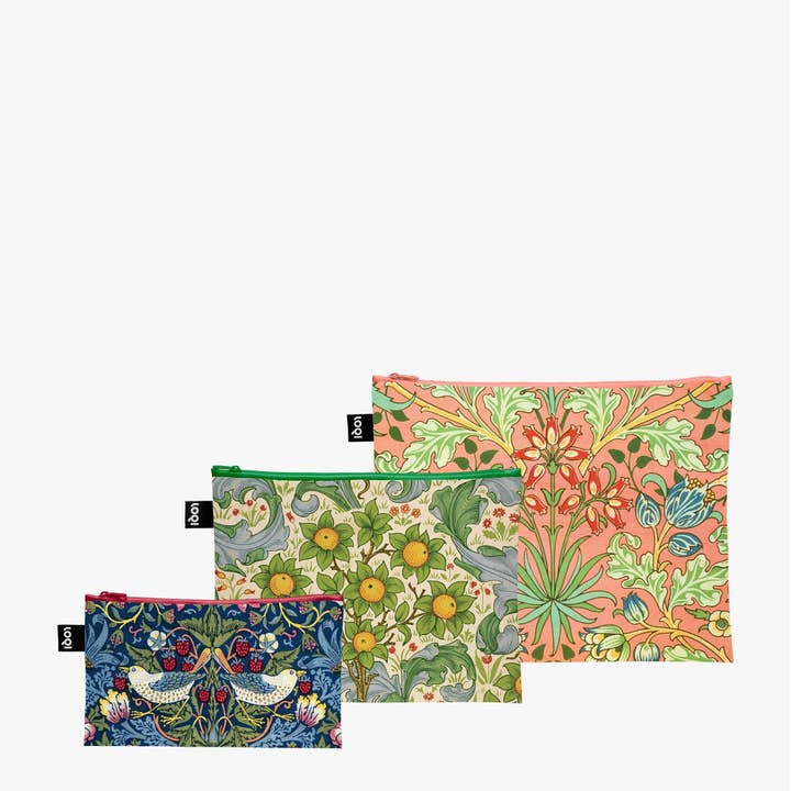 WILLIAM MORRIS Taschen mit recyceltem Reißverschluss für den Großhandel von LOQI