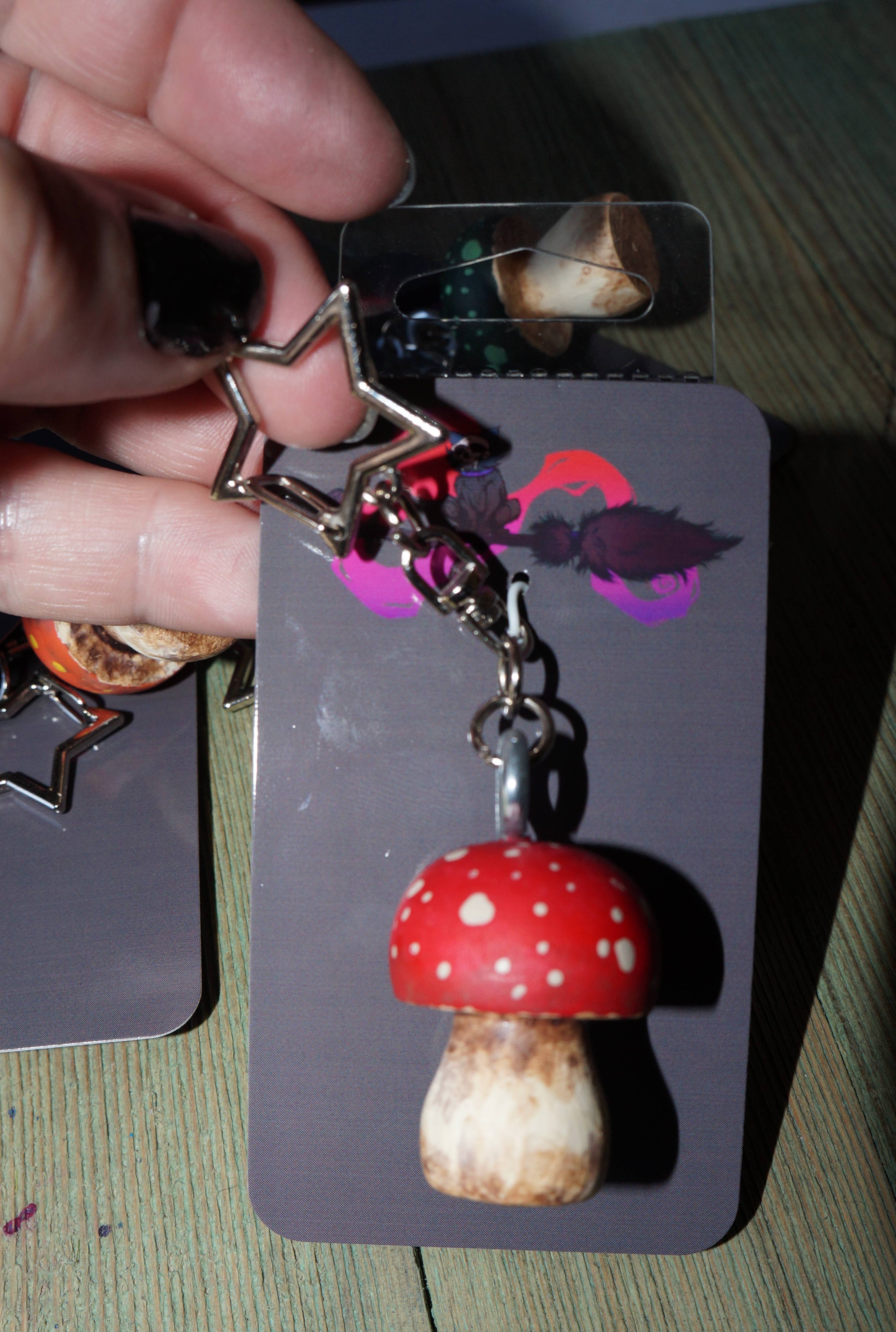 Goblin Grimm Gifts - Wholesale Keychain - Women's - Hand Painted Mushroom Keychains5