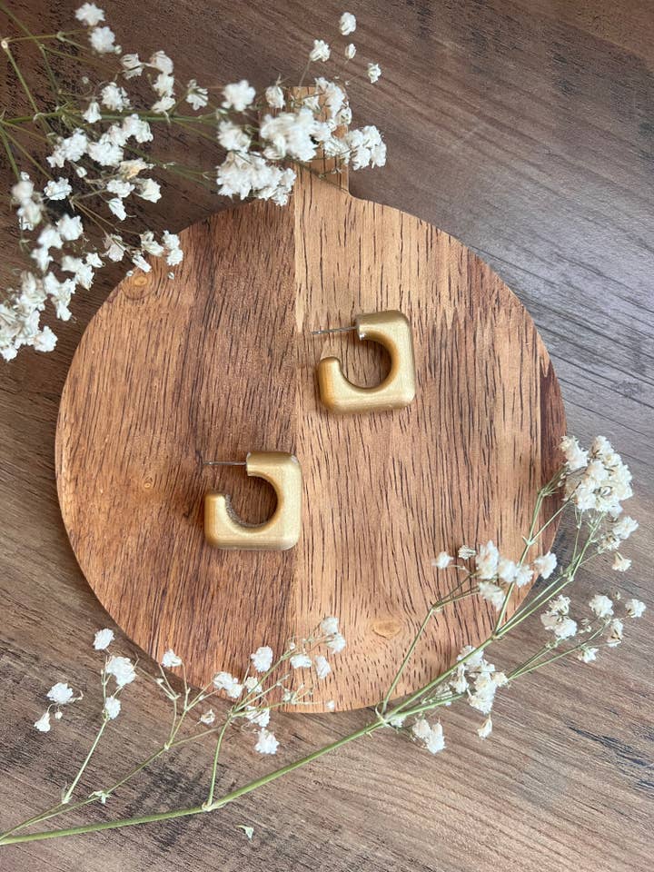 Aros cuadrados gruesos para venta al por mayor de Elby Designs