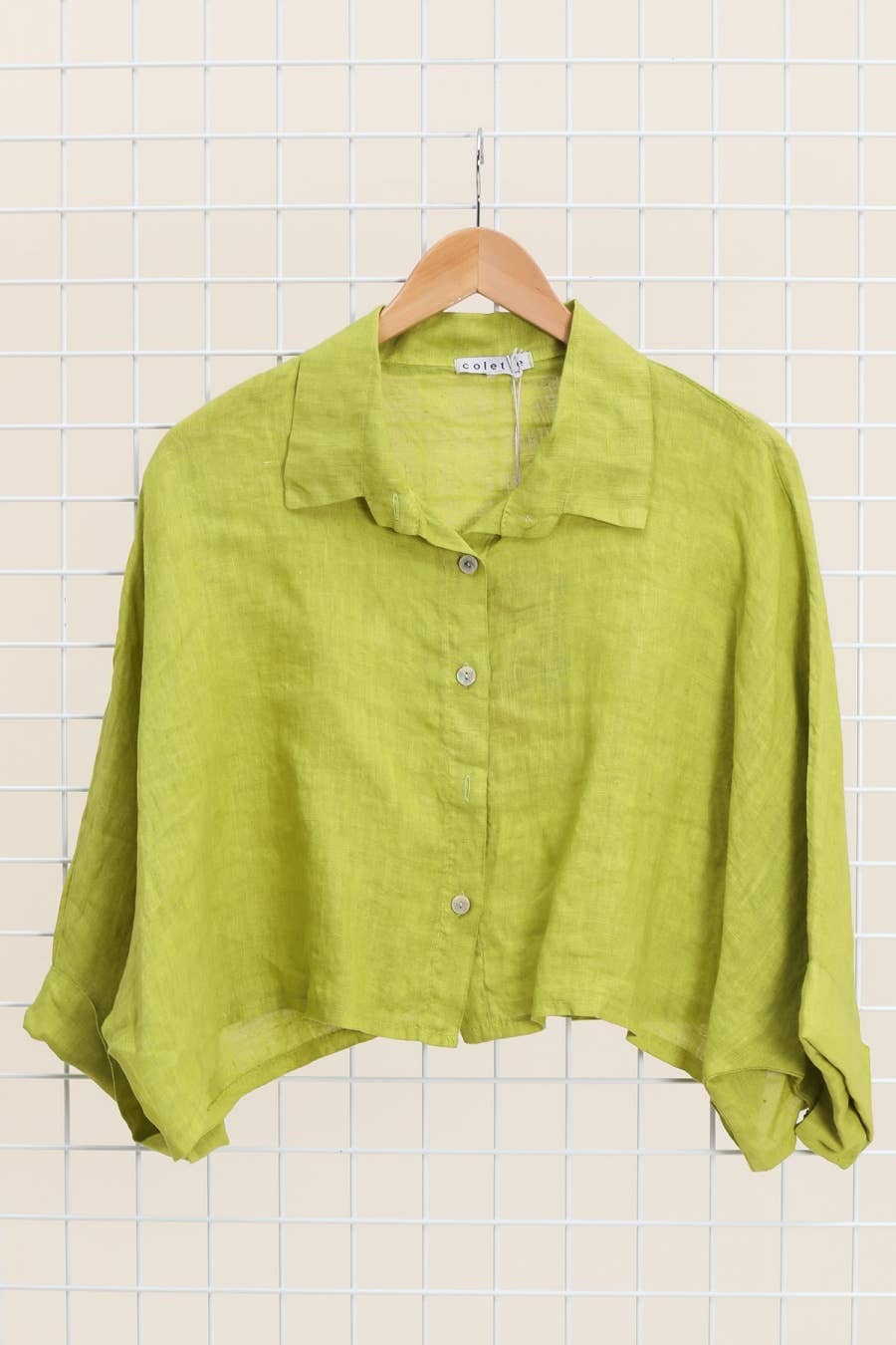 la maison des fibres naturelles - Wholesale Button Down Shirt - Women's - Linen crop shirt 83263 100% linen6