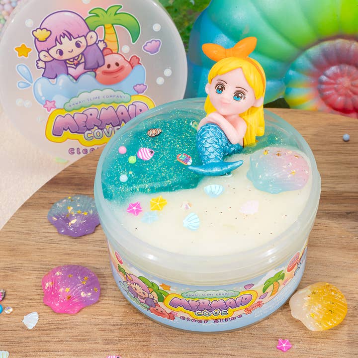 Kawaii Slime Company - Wholesale Putty/Slime - Kids - Mermaid Cove Clear Slime (4pcs/case)6