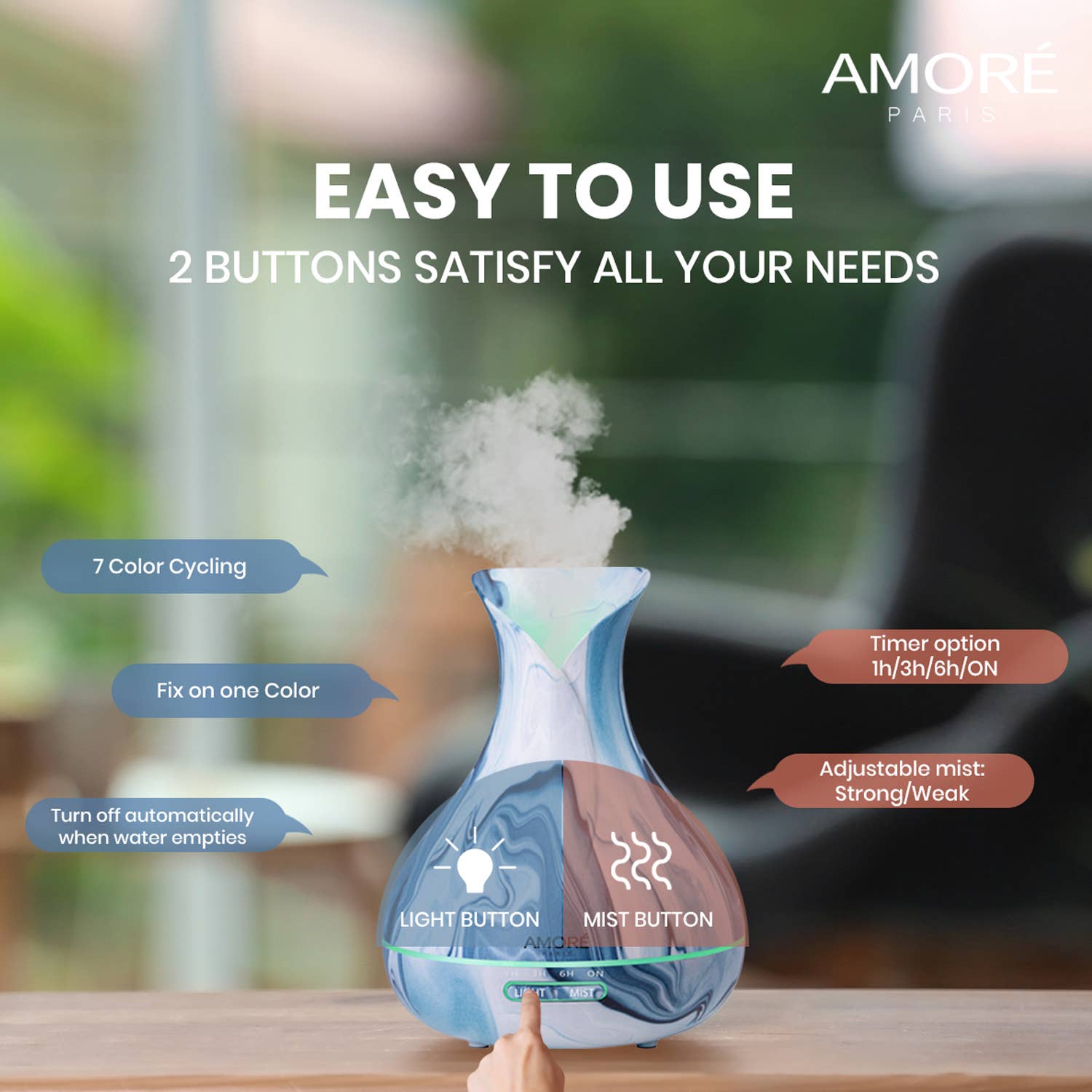 Extreme Fit Wholesale - Wholesale Electronic Diffuser - XTF X AMORÉ AQUA Aromatherapy Diffuser - 300ml9