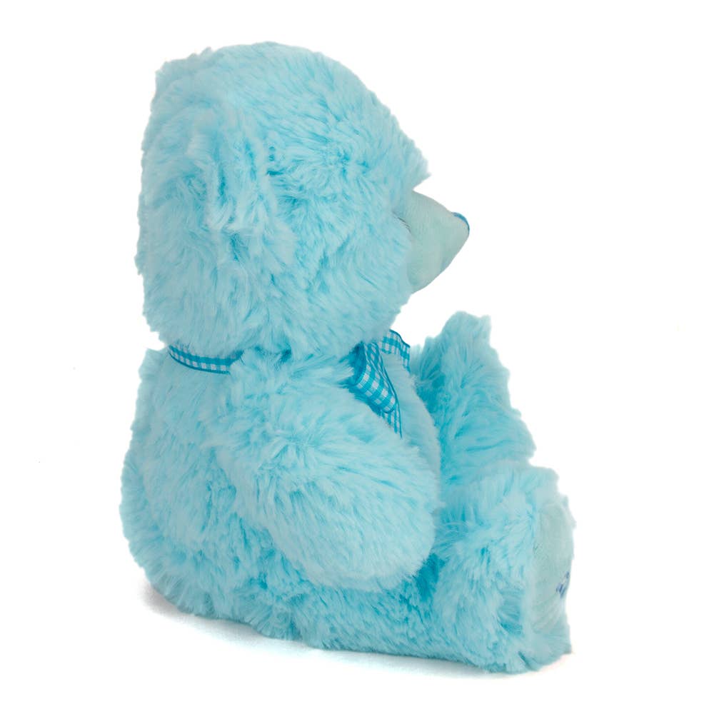 Plushland - Vente Peluche – enfant et bébé - Ours en peluche bébé garçon & bébé fille de 9″ | Ours avec ruban rose & bleu4