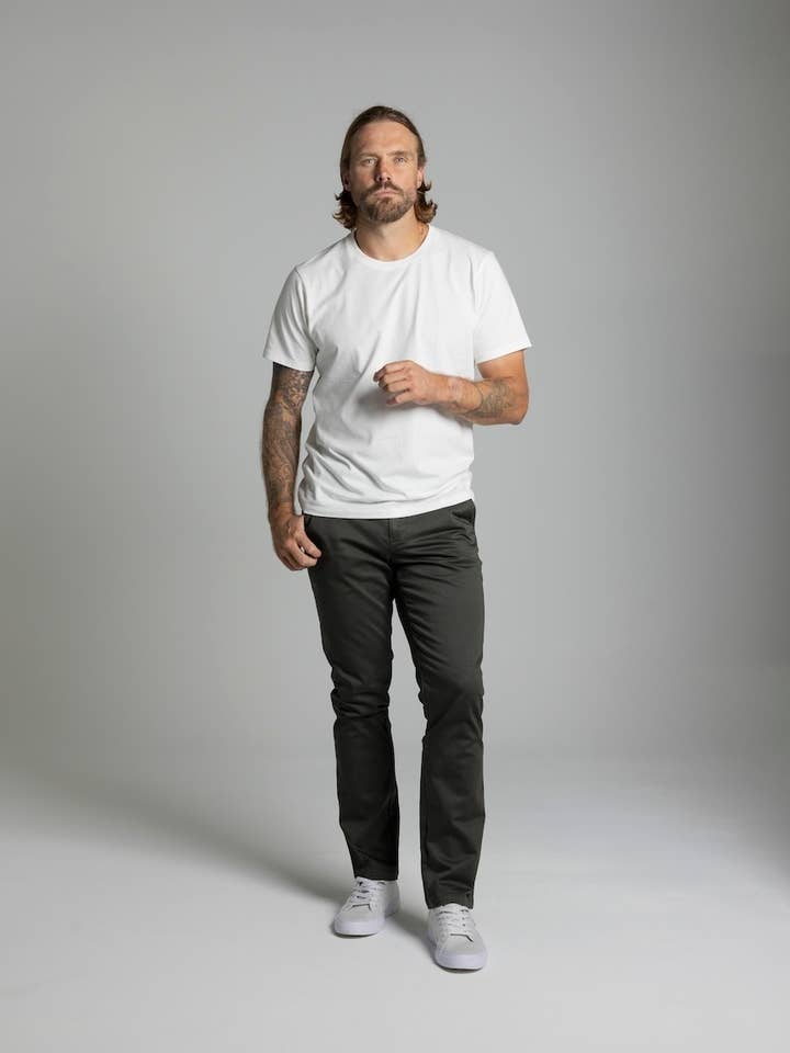 Clay Khaki Slim Chino Pant for wholesale by BLKWD APPAREL