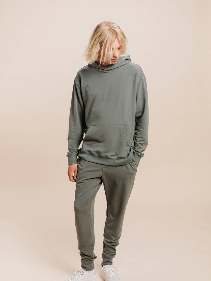 Classic SoftCore Jogger in Sage for wholesale by Ocio Leisurewear