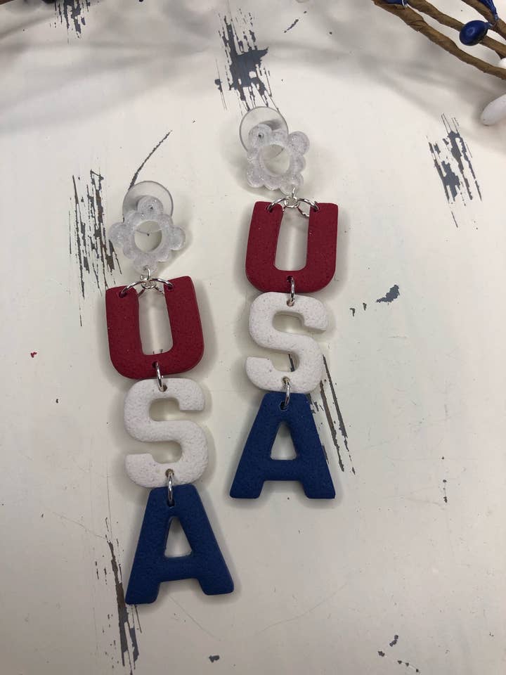 Pendentifs Usa pour la vente par Buzzy bee clay