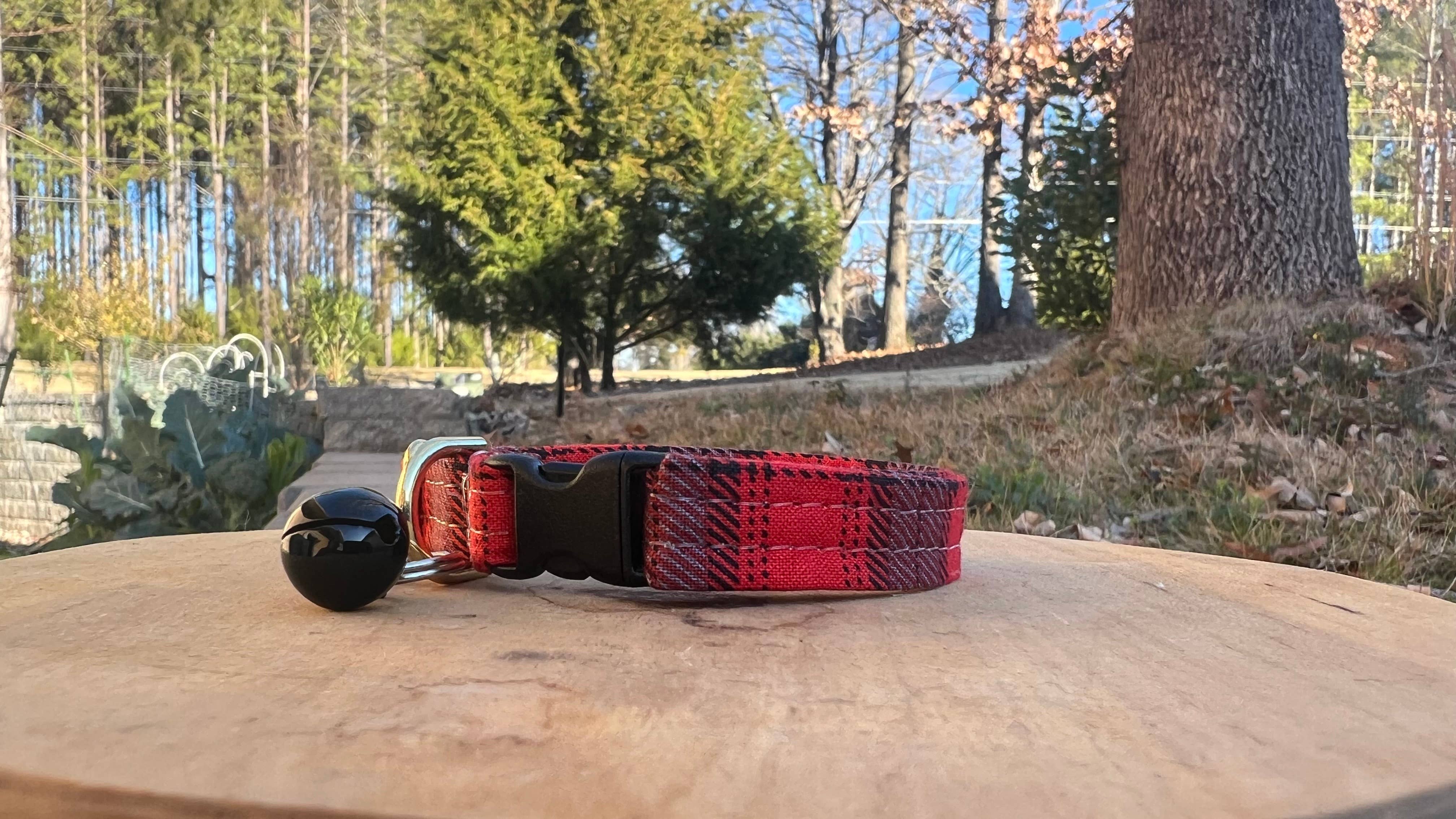 Pink Red Plaid  Cat Collar- break a way buckle  for wholesale on Faire4