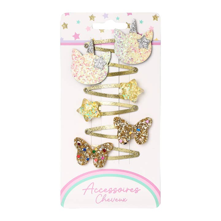 STELLA GREEN - Wholesale Hair Clip - Kids - Set of 6 Hair Clips – Whimsical Sparkle12
