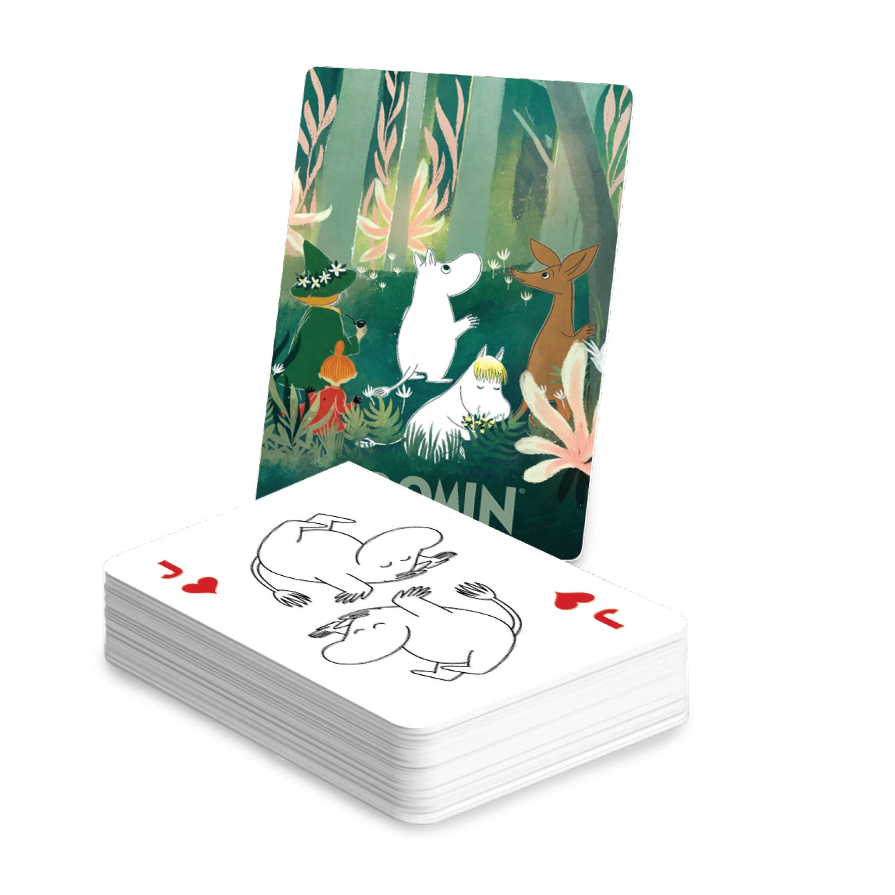 Barbo Toys - Venta al por mayor Baraja de cartas - Cartas para jugar Moomin en lata - Bosque1
