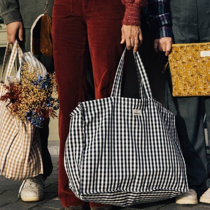 Gabrielle Paris - Wholesale Weekender Bag - Women's - Vichy cotton weekend bag