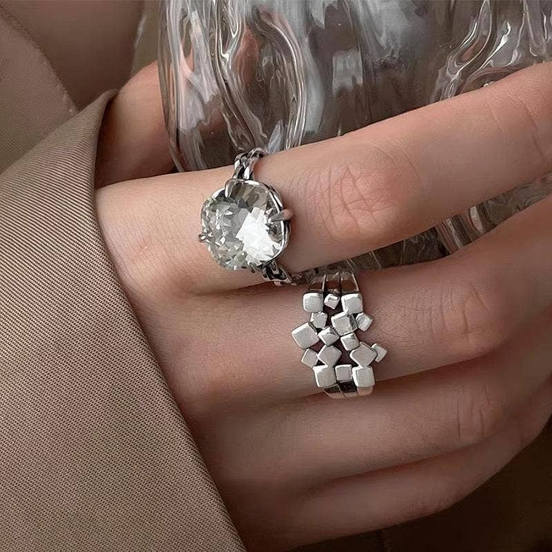 Gemscape UK – wholesale Cocktail/statement ring – Sterling Silver Cluster Ring - Stylish, Statement3