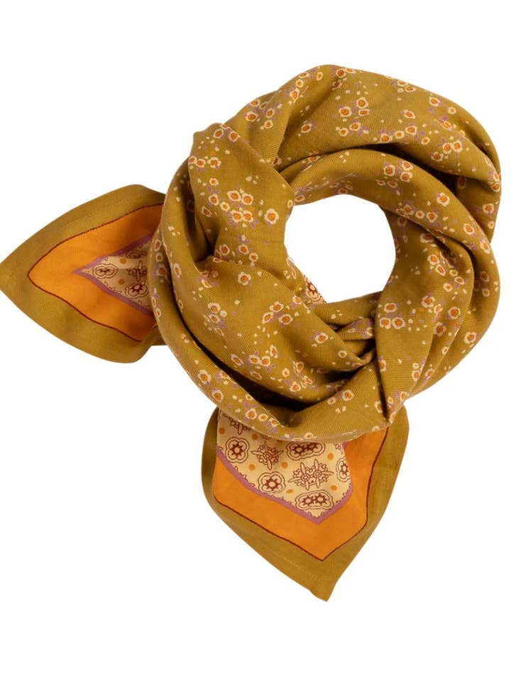 Adult cotton scarf - Itsi Khaki for wholesale by Bindi Atelier
