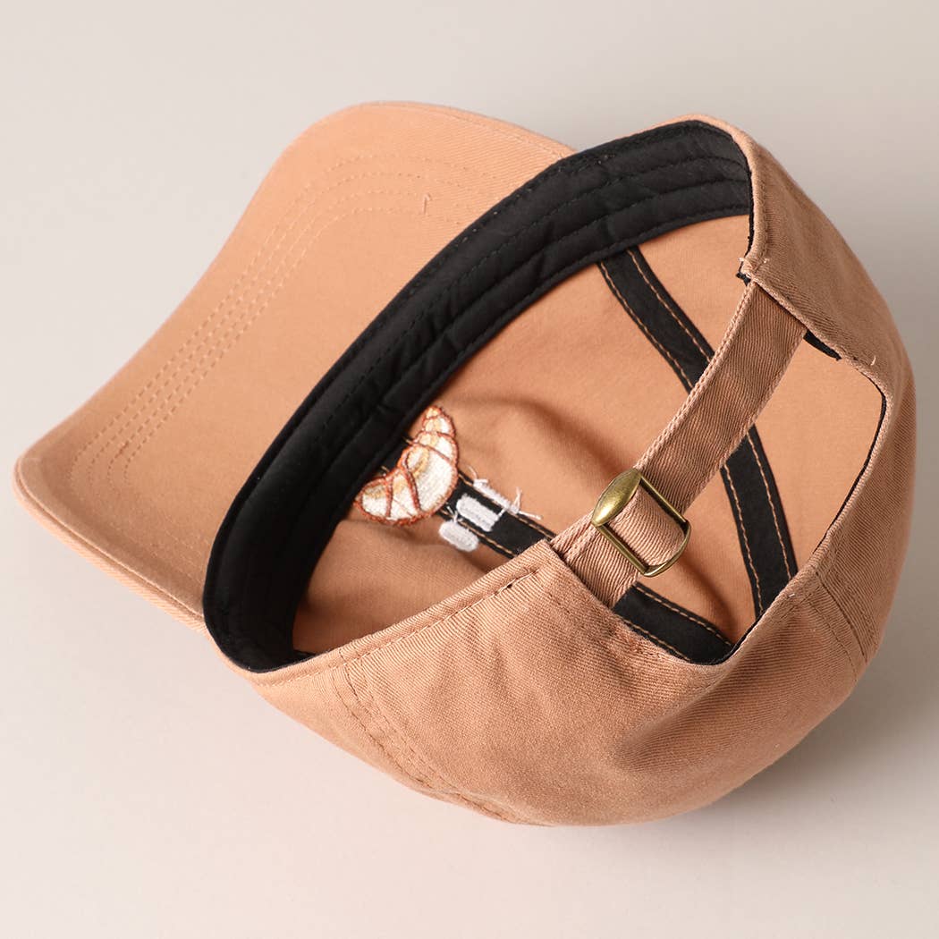 Fashion City - Wholesale Baseball Cap - Women's - OUI Croissant Embroidered Baseball Cap6