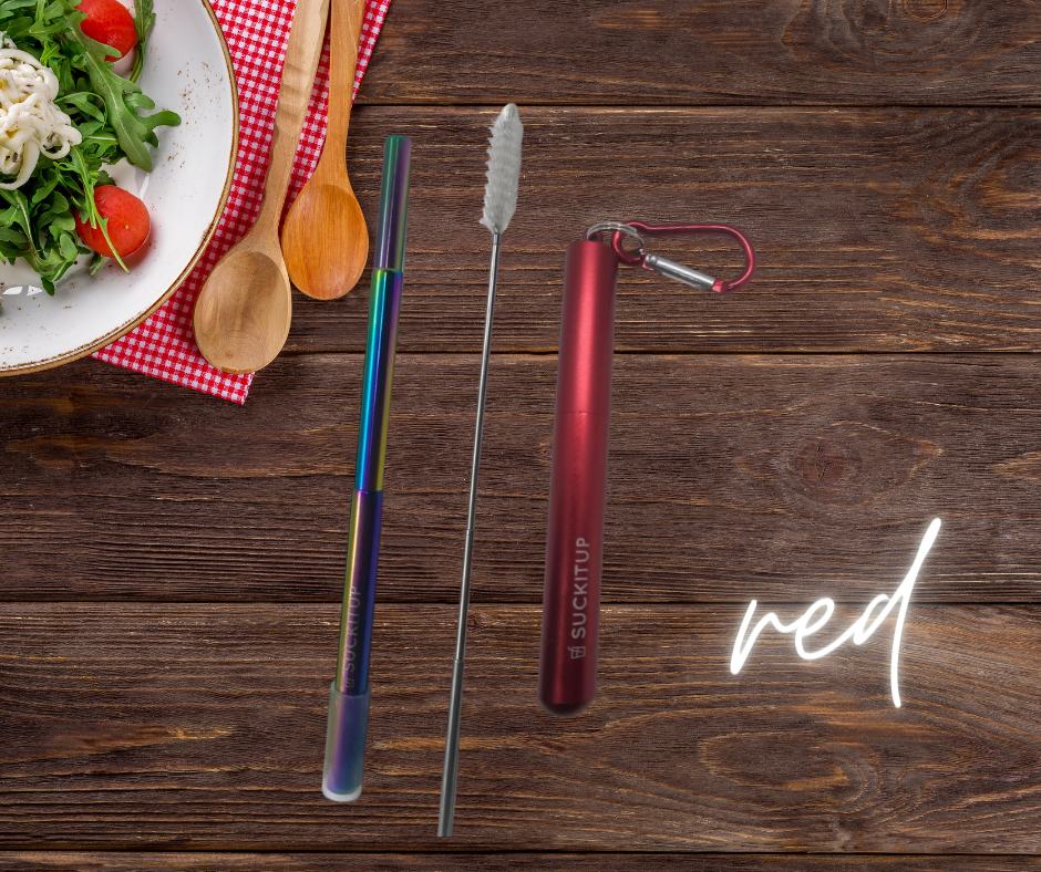 Suck It Up Straws - Vente Paille - Pailles métalliques télescopiques avec étui pour porte-clés et brosse de nettoyage61
