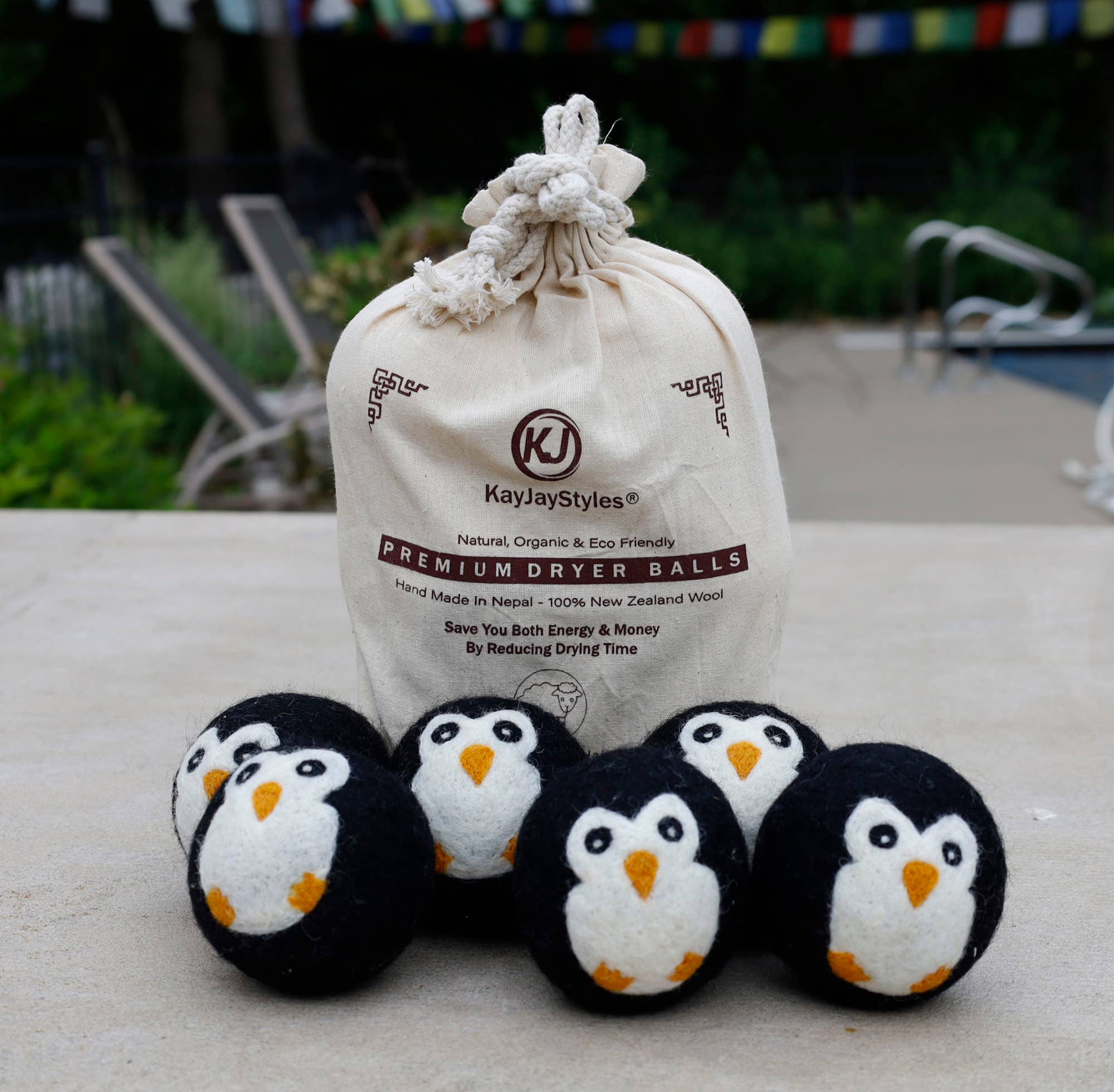 Lungta Imports – wholesale Torktumlarbollar – Torkbollar Filt Extra Large 6 Pk - 100% Ekologisk Ull0