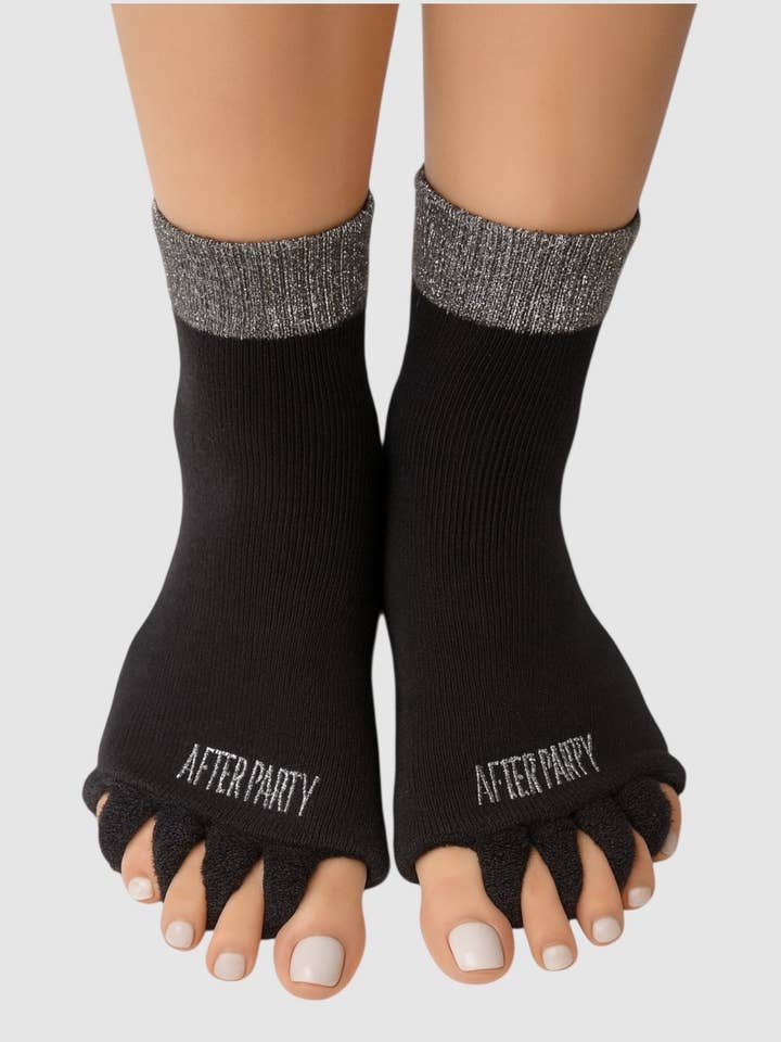 De After Party Voetverlichtende Sokken - Zwart voor wholesale door High Heel Jungle