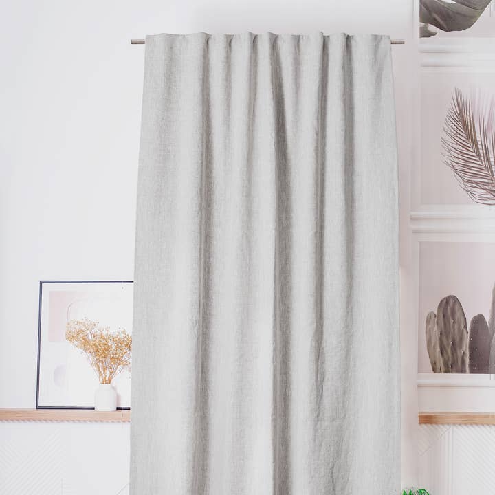 LinenQ - Wholesale Curtain - Rod pocket linen curtains with Blackout lining22