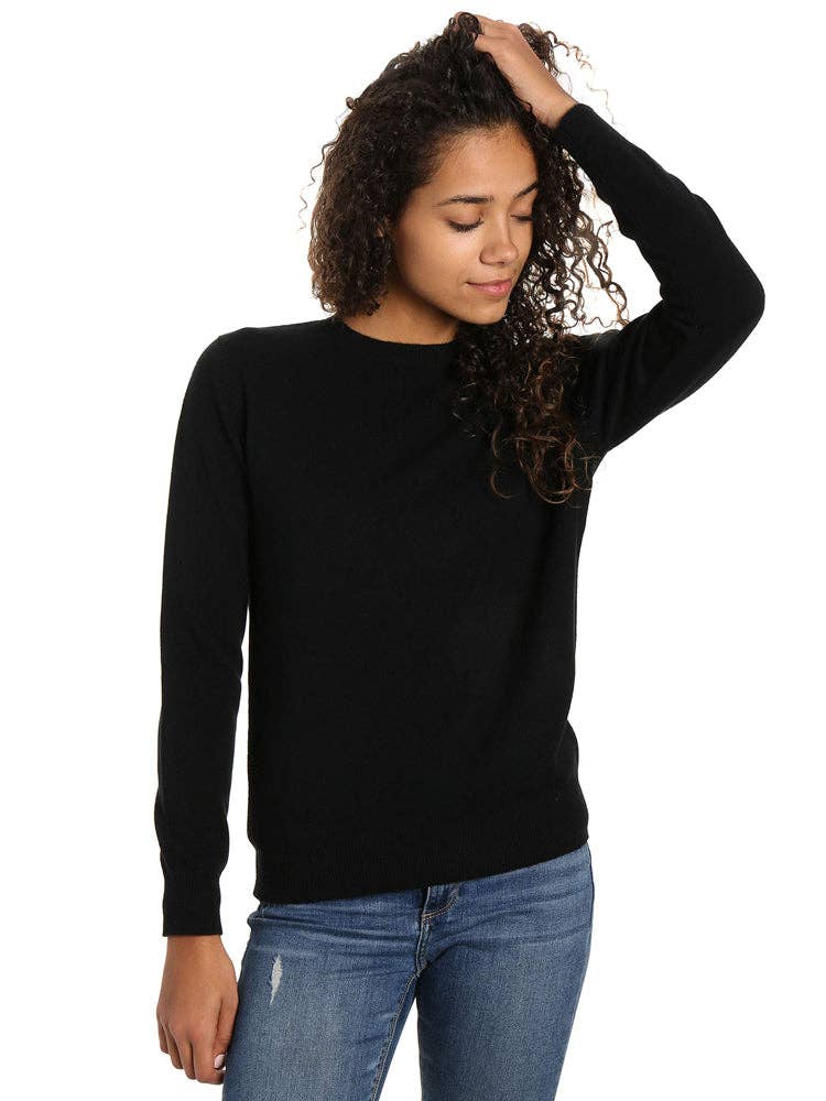 Noble Mount - Wholesale Knit Sweater - Women's - Zainuno Moizni Women's 100% Cashmere Classic Crew Neck Sweater2