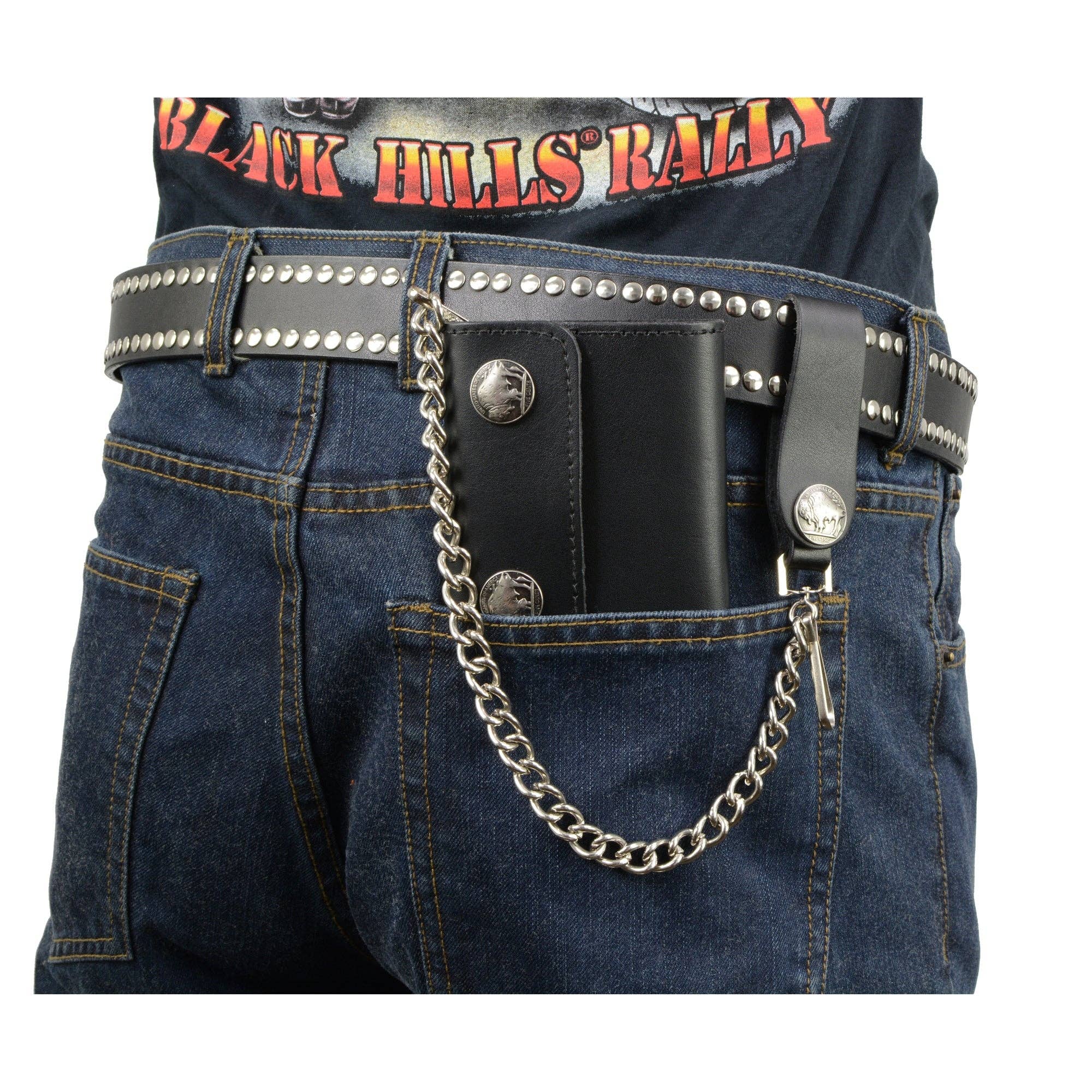 BLK Hot Leathers Buffalo Nickel Bi-Fold Wallet for wholesale on Faire8