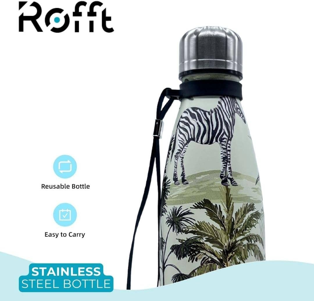 ROFFT USA LLC - Wholesale Water Bottle - 20 oz Insulated Water Bottle - Leak Proof, Stainless Steel, Thermo Bottle for Hot and Cold Drinks, Double Wall Insulation, Portable Water Flask for Travel, Outdoor18