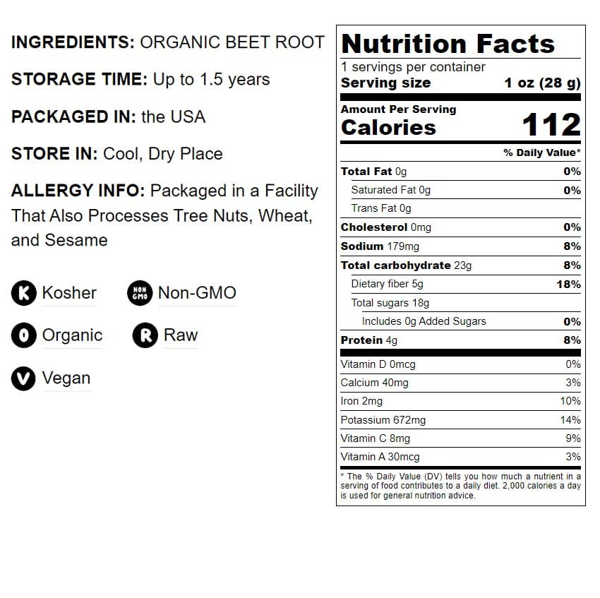 Food To Live - Wholesale Protein/Superfood Powder - Organic Beet Root Powder — 100% Pure, Vegan Superfood, Raw2