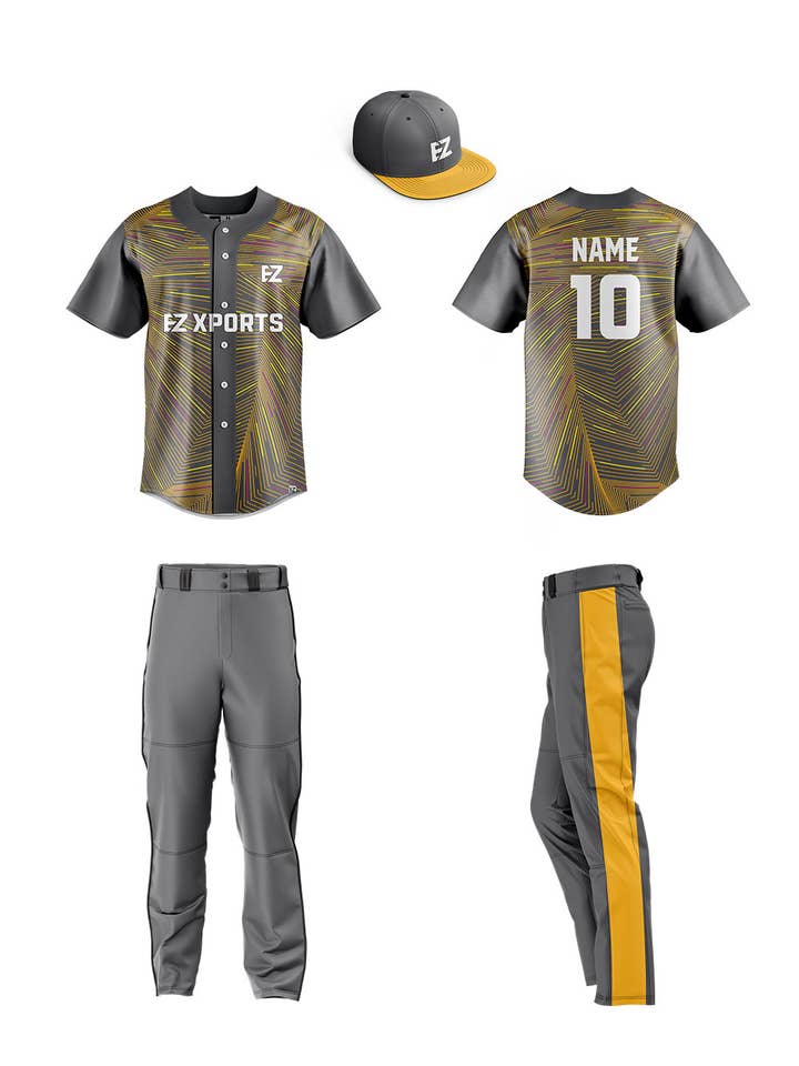 Uniforme de béisbol personalizado- BSB-5 para venta al por mayor de EZ XPORTS Custom Sportswear