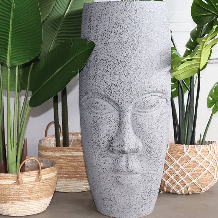 AJ1227 - Pot Exterieur Visage Moaï - Moai for wholesale by Socadis