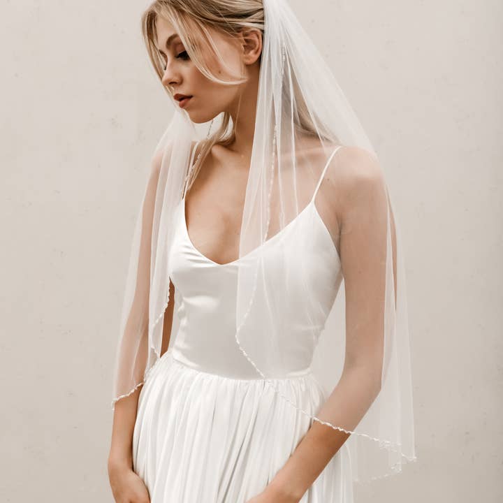 Heirloom Bridal Company - Wholesale Sluier - Dames - Sluiers met kralenrand V0111